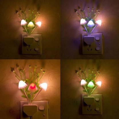 ALPHANOT mushroom light with automatic light sensor pack of 1 Night Lamp