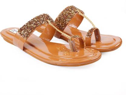 Women Tan Flats