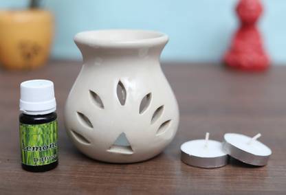 Flipkart Perfect Homes Citrus Diffuser Set White Tealight Diffuser