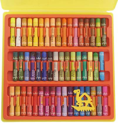 Camlin 50 oil pastels with Reusable Plastic Box