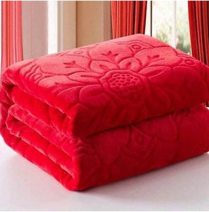 GKM Self Design Double Mink Blanket for  Heavy Winter