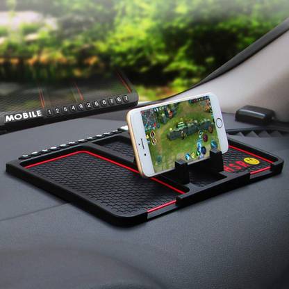 HSR Multifunction Car Dashboard Phone GPS Holder Anti-Slip Silicone Pad and Car Mobile Holders for Dashboard Car Dash Panel Tray