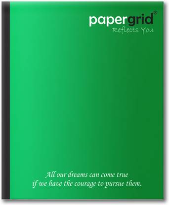 papergrid Short Book - 19 cm x 15.5 cm, Double Line Regular Notebook Double Line 156 Pages