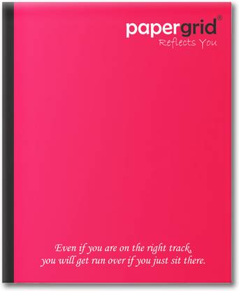 papergrid Short Book - 19 cm x 15.5 cm, Four Line Regular Notebook Four Line 156 Pages