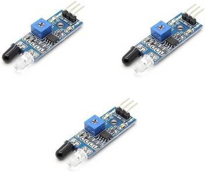 Stookin 3 Pcs IR Sensor for line follower and Obstacle sensing Robots - IR Sensor (Pack of 3) Micro Controller Board Electronic Hobby Kit Power Supply Electronic Hobby Kit