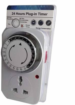 Quick Sense Plastic White 24 Hour Plug-in Mechanical Timer Switch Programmable Electronic Timer Switch