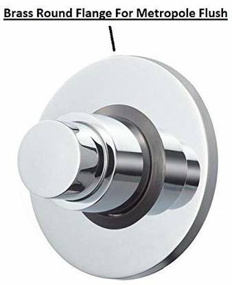 VicTac Metropole Brass Round Flange | Premium quality Chrome Plated Suitable for Jaquar Type Flush Valve Flat Flange