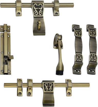 Peppa Antique Brass Finish Door Kit Brass Door Handle
