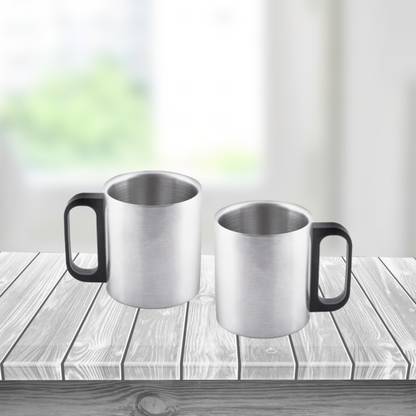 Flipkart SmartBuy Steel Pack of 2 Stainless Steel Coffee Mug