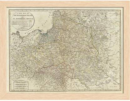 Artzfolio Photo of an Old Map D2 Canvas Painting Natural Brown Synthetic Frame 26.7inch x 20inch (67.7cms x 50.8cms) Digital Reprint 20 inch x 26.7 inch Painting