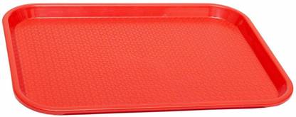 Everbuy Unbreakable Stackable Serving Tray Platter Rectangular Shape Trays for Drink Breakfast Tea Dinner Coffee Salad Food for Dinning Table Home Kitchen Tray