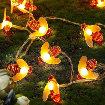 AtneP 16 LEDs 3.2 m Yellow Steady String Rice Lights