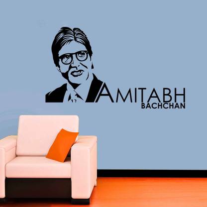 Creative Width Decor 48 cm Creative Width Amitabh Bachchan Wall Sticker Decal (Area Covered 48x28 cm) Self Adhesive Sticker