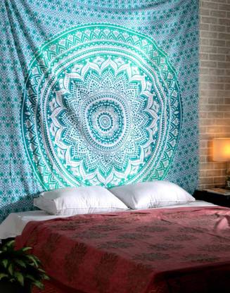Art World Ombre Mandala Tapestry Tapestry