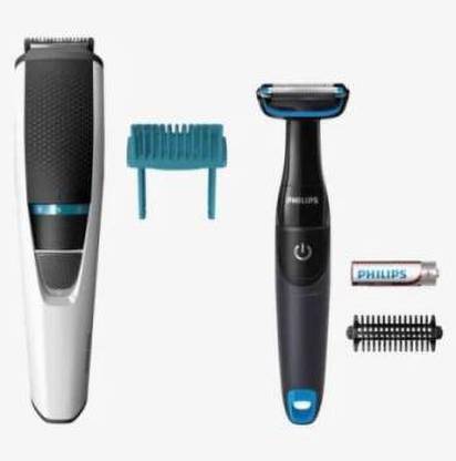 PHILIPS Limited Edition Beard Trimmer + Body Groomer Combo Kit Pack Grooming Kit 45 min  Runtime 10 Length Settings