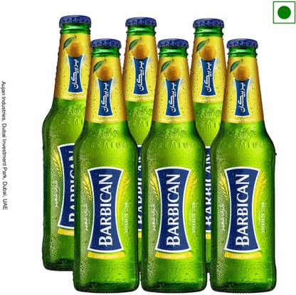 Barbican Refreshing Lemon Flavoured Non-Alcoholic Malt Beer with Authentic Taste of Malt (330ml) - Pack of 6 Glass Bottle