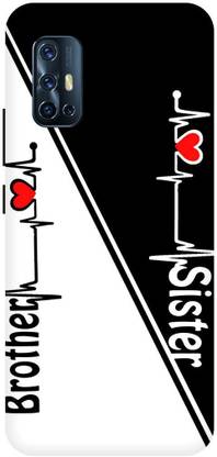 Zaplab Back Cover for Vivo V17 Vivo 1919 Bro & Sister Love Printed Back Cover