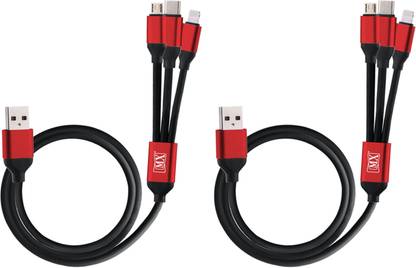 MX Lightning Cable 2 A 1 m 2Pcs of 3 in 1 Cord USB A to Micro USB Lightning 8 Pin, USB 3.1 Type C Charging Cables 1Meter 3740