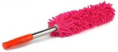 NFM Household Cleaning Fibre Stick Microfiber Chenille Telescopic Expendable Rod Duster Brush Car Cleaning Wet and Dry Duster PINK Wet and Dry Duster