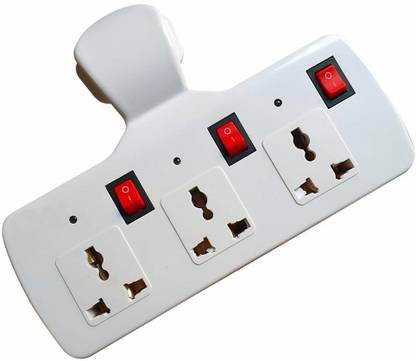 MOONZA 3 Multi-Plug with Individual Switches, LED Indicators and Fuse Extension Board Switch Spike Guard 3 Multi-Plug with Individual Switches, LED Indicators and Fuse Extension Board Switch Spike Guard Three Pin Plug