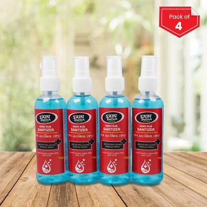 Sain India IPA Based Hand Rub Sanitizer and Disinfectant 100 ML Pack Of 4 Sanitizer Spray Bottle Sanitizer Spray Bottle