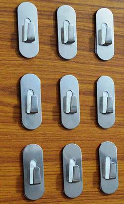 QWEEZER 9 pcs Wall Hooks, Wall Hanging Hooks Adhesive Hook 9