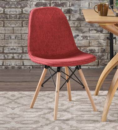 Finch Fox Callay Mid Century Eiffel Iconic Chair in Red Colour Fabric Living Room Chair
