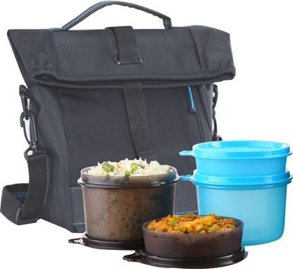 TUPPERWARE Satchel Lunch Set for Men 4 Containers Lunch Box