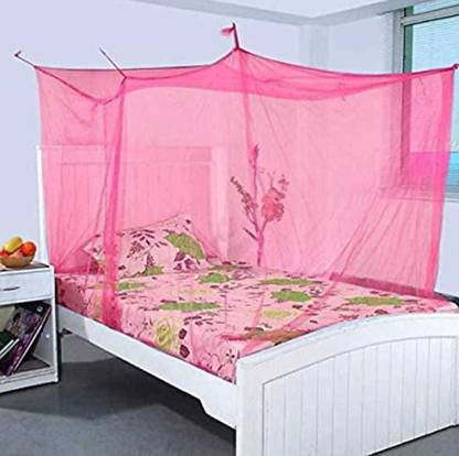 RS Nylon Adults Washable PINK SINGLE BAD (4x6) Mosquito Net