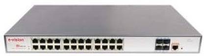 E-Vision Network POE Switch Managed/GIGABYTE (Model NO. : EV POE33028PFM) 24 Ports 1000 Mbps Network Switch