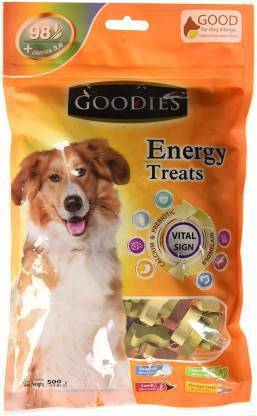 goodies Goodies Energy Treats Cut Bone Shape Mix (Milk, Chicken, Lamb, Chlorophyll) 500 GM) 500 GM Chicken, Milk, Lamb, Vegetable Dog Treat