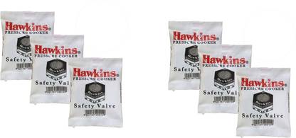 Hawkins Pressure Cooker Safety Valve, 1.5 to 14-Liter (pack of 6) 160 mm Pressure Cooker Gasket