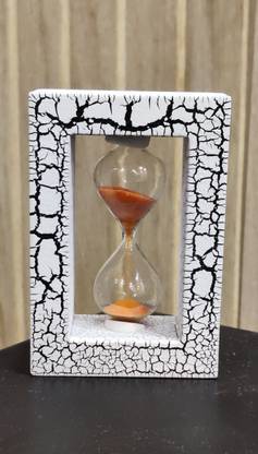 GEEKMONKEY Handicraft New Fancy Look Wooden Frame Sand Timer / Hourglass / Clock with 20 (Twenty) Second Time for Office Decor, Home Decor, Table Decor , Desk organizer, Dining and Barbecue Countdown (Standard, Multicolor) Sand Clock