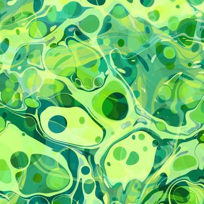 Artzfolio Abstract Artistic Paint Blobs Background Canvas Painting MDF Wood Mounting Frame Canvas 16 inch x 16 inch Painting