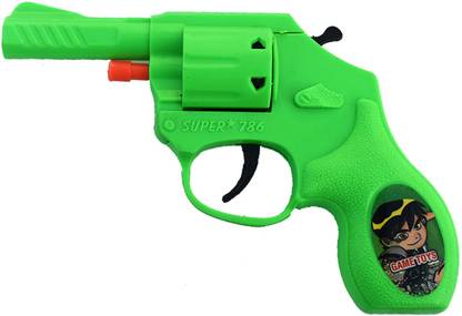 LexTure Presents Super*786 Heavy Roll Cap Diwali Toy Gun for Kids (Green) Diwali Gun