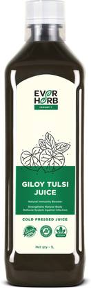 EverHerb Giloy Tulsi Juice | Strengthens Body Defence System | Natural Immunity Booster | No Added Sugar
