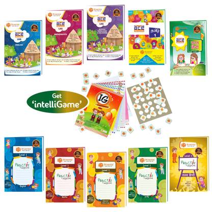 3H Learning's LKG (KG 1; 3-5Yrs) All-in-One 10 books bundle 768 Pages Early Learning ACE Worksheets & Funhome Writing Practice for English, Tamil, Hindi, Mathematics, GK / EVS for Kindergarten Kids