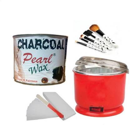 PEARL Charcoal Waxing Kit with Make-Up Brush