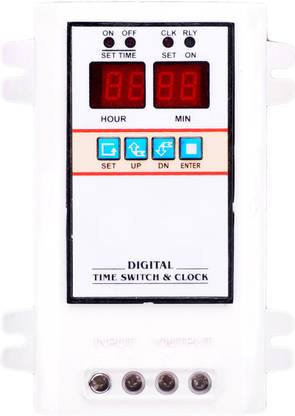 HITECH Digital Auto ON AND OFF Programmable Electronic Timer Switch (White) Programmable Electronic Timer Switch
