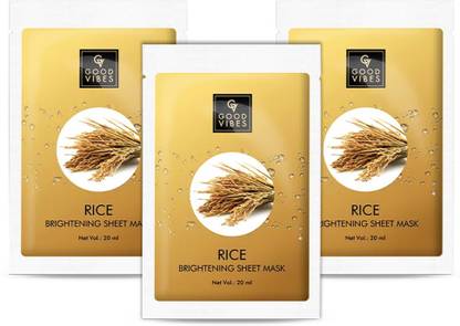 GOOD VIBES Brightening Sheet Mask - Rice