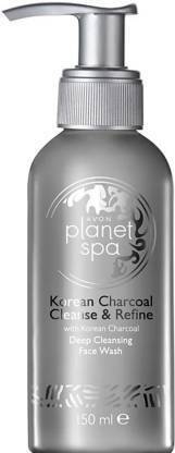 AVON Planet Spa Korean Charcoal Cleanse & Refine Deep Cleansing  (150 ml) Face Wash