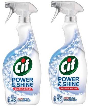 Cif Power & Shine Multi Purpose With Bleach 700ml Pack Of 2 Kitchen Cleaner