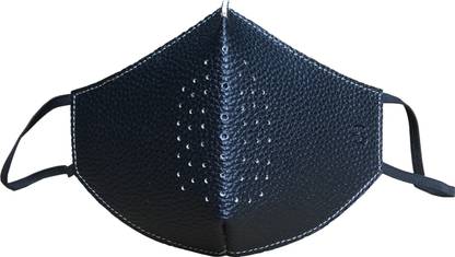 RLE Leatherite Face Mask Washable / Reusable / Water resistant RL81SMBLK Water Resistant Cloth Mask