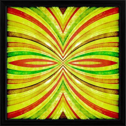 Artzfolio ArtzFolio Abstract Background Colour & Shape Mix D4 Canvas Painting Black Wooden Frame 20inch x 20inch (50.8cms x 50.8cms) Digital Reprint 20.5 inch x 20.5 inch Painting