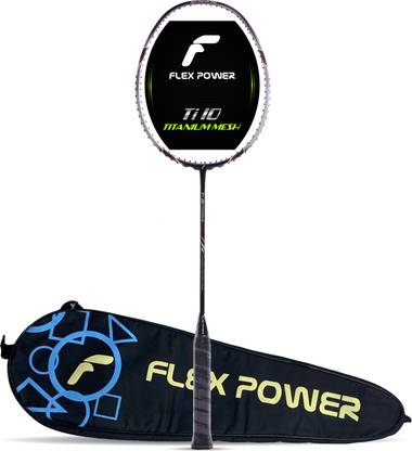 Flex Power Ti 10 Titanium Mesh Full Graphite Purple Unstrung Badminton Racquet