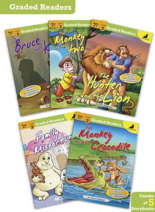 Story Books In English For Kids | Graded Readers Level 2 | Age 6 - 7 Years | Bedtime Stories With Pictures | Glossary & Moral Stories With Questions For Better Learning | Set Of 5 Books