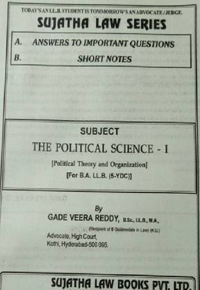 The Political Science -1 (For 5 Year Llb Students)