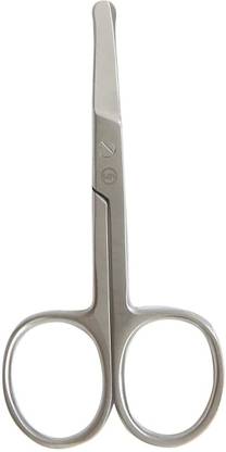 Red Square Nose Hair Scissors Facial Hair Scissors For Men Moustache Scissor Beard Trimming Scissors Safety Use For Eyebrows, Eyelashes, Nose And Ear Hair Scissors