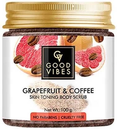 GOOD VIBES Grapefruit and Coffee Skin Toning Body  Scrub