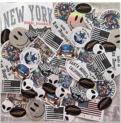 Brandy Melville 50 Random Stickers VSCO Hydroflask LapNotebook Decorations New York Chill California | Repeats